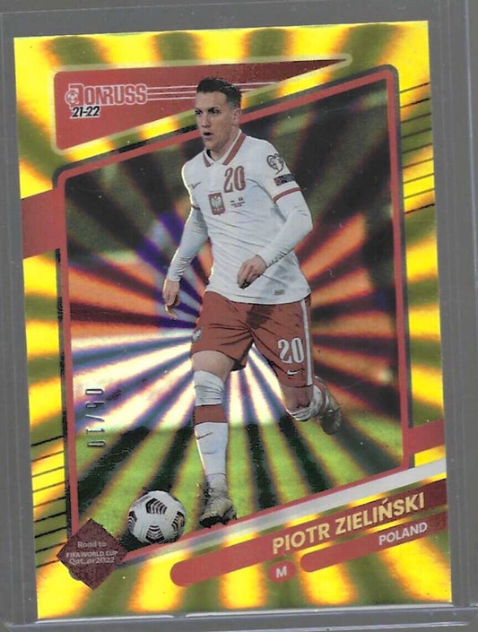 PIOTR ZIELINSKI 2021-22 PANINI DONRUSS ROAD TO QATAR GOLD LASER FOIL #D 05/10