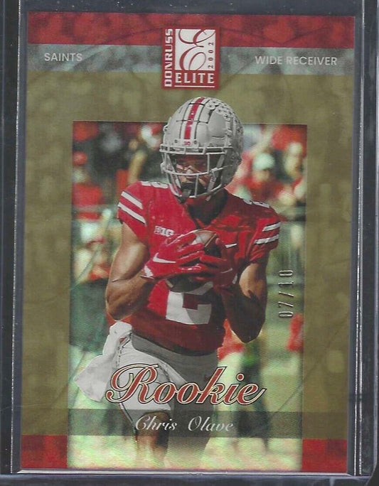 CHRIS OLAVE 2022 PANINI DONRUSS ELITE 2002 THROWBACK GOLD STATUS ROOKIE RC /10