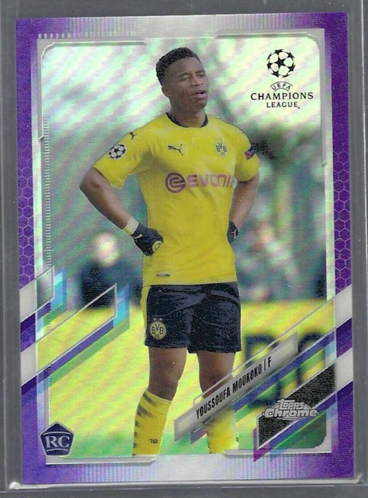 YOUSSOUFA MOUKOKO 2020-21 TOPPS CHROME PURPLE REFRACTOR ROOKIE RC #D 228/250
