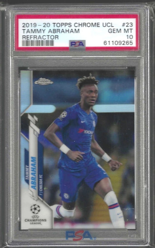 TAMMY ABRAHAM 2019-20 TOPPS CHROME UCL SILVER REFRACTOR RC #23 PSA 10 GEM MINT