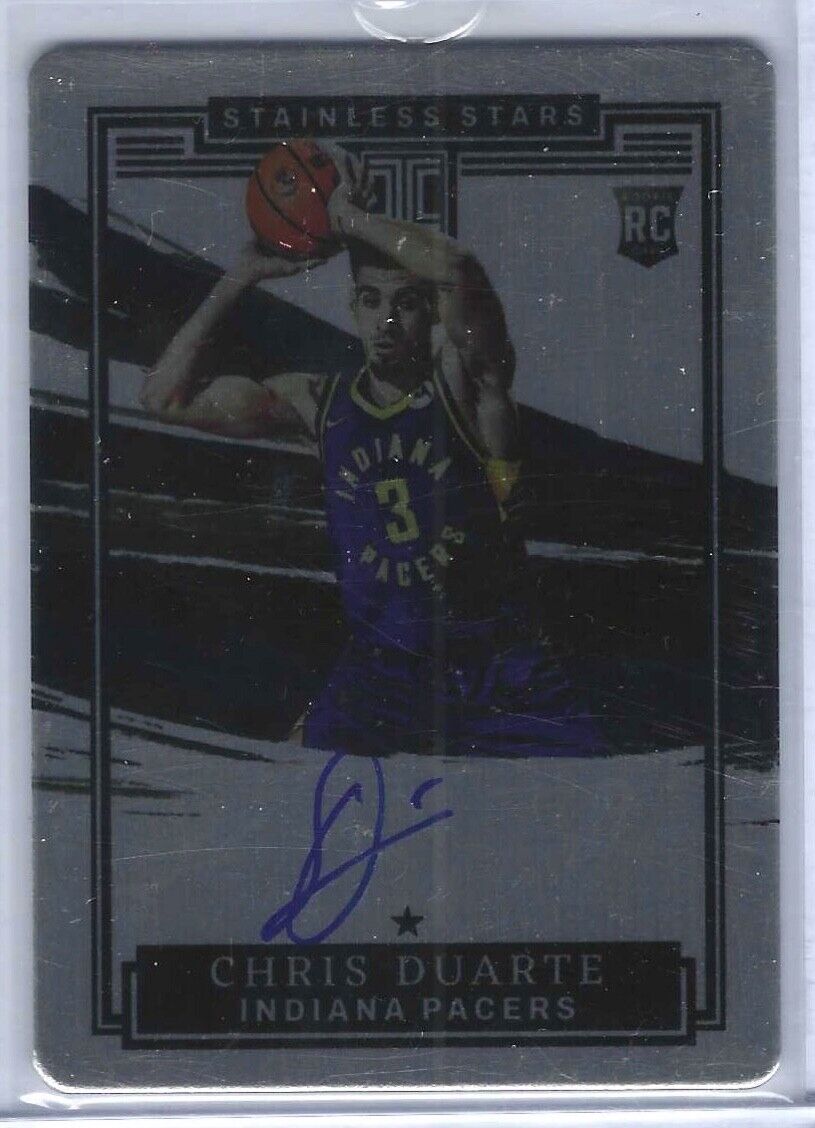 CHRIS DUARTE 2021-22 PANINI IMPECCABLE STAINLESS STARS ROOKIE AUTO RC #D 83/99