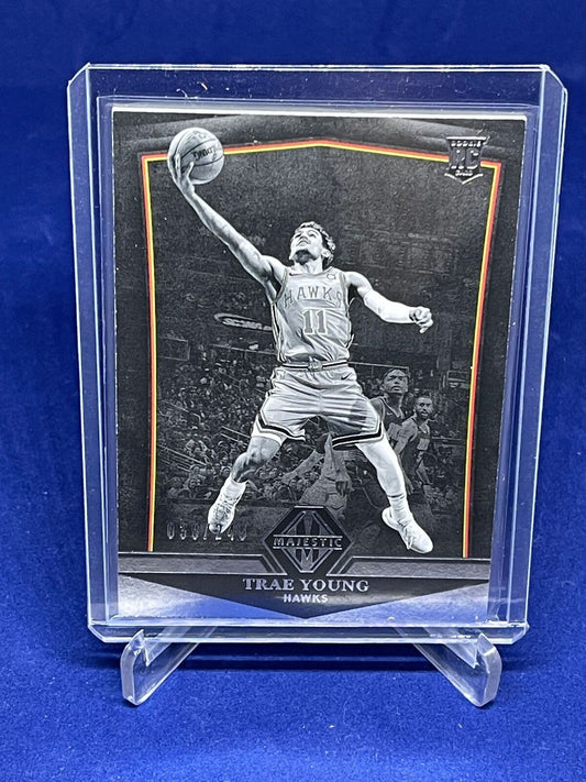 TRAE YOUNG 2018-19 PANINI CHRONICLES MAJESTIC ROOKIE RC #D 38/249