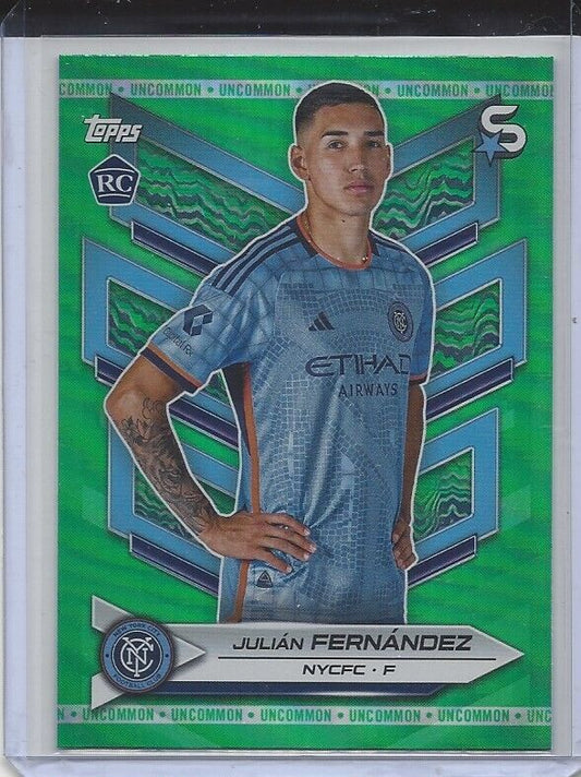 JULIAN FERNANDEZ 2024 TOPPS MLS SUPERSTARS GREEN UNCOMMON RC #69