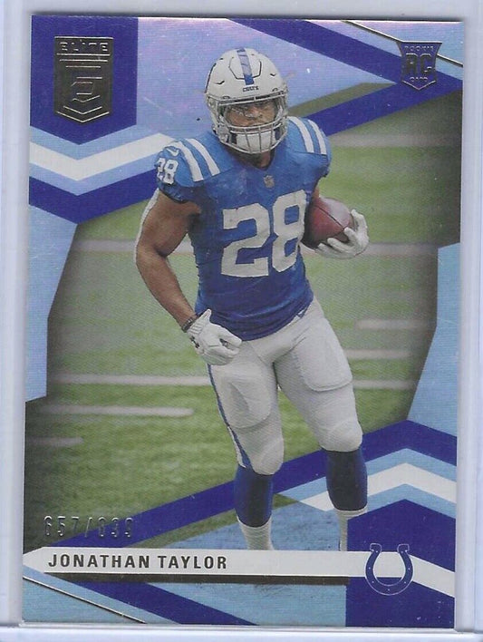 JONATHAN TAYLOR 2020 PANINI CHRONICLES DONRUSS ELITE ROOKIE RC #D 657/899