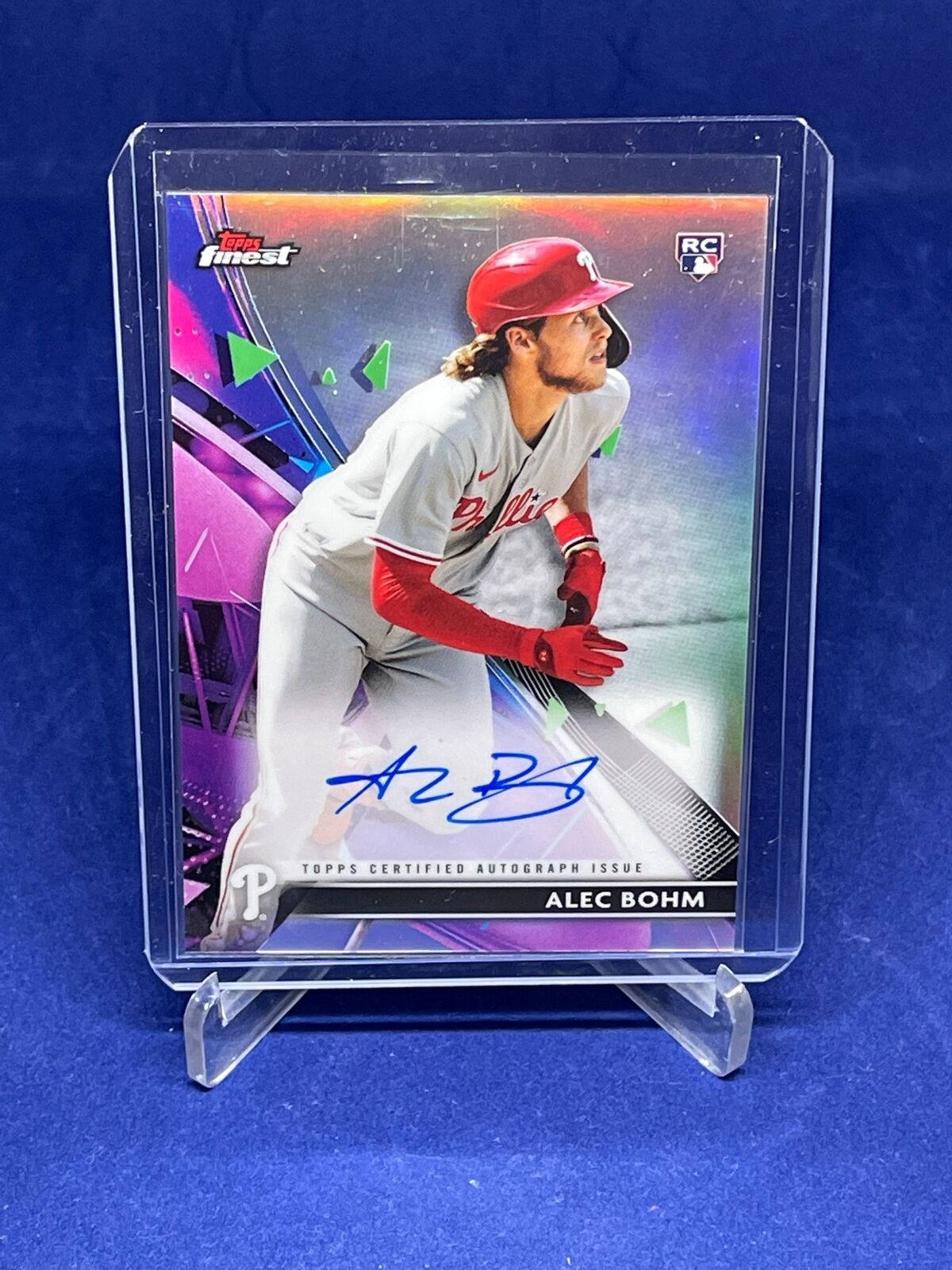 ALEC BOHM 2021 TOPPS FINEST ON CARD AUTO REFRACTOR ROOKIE RC