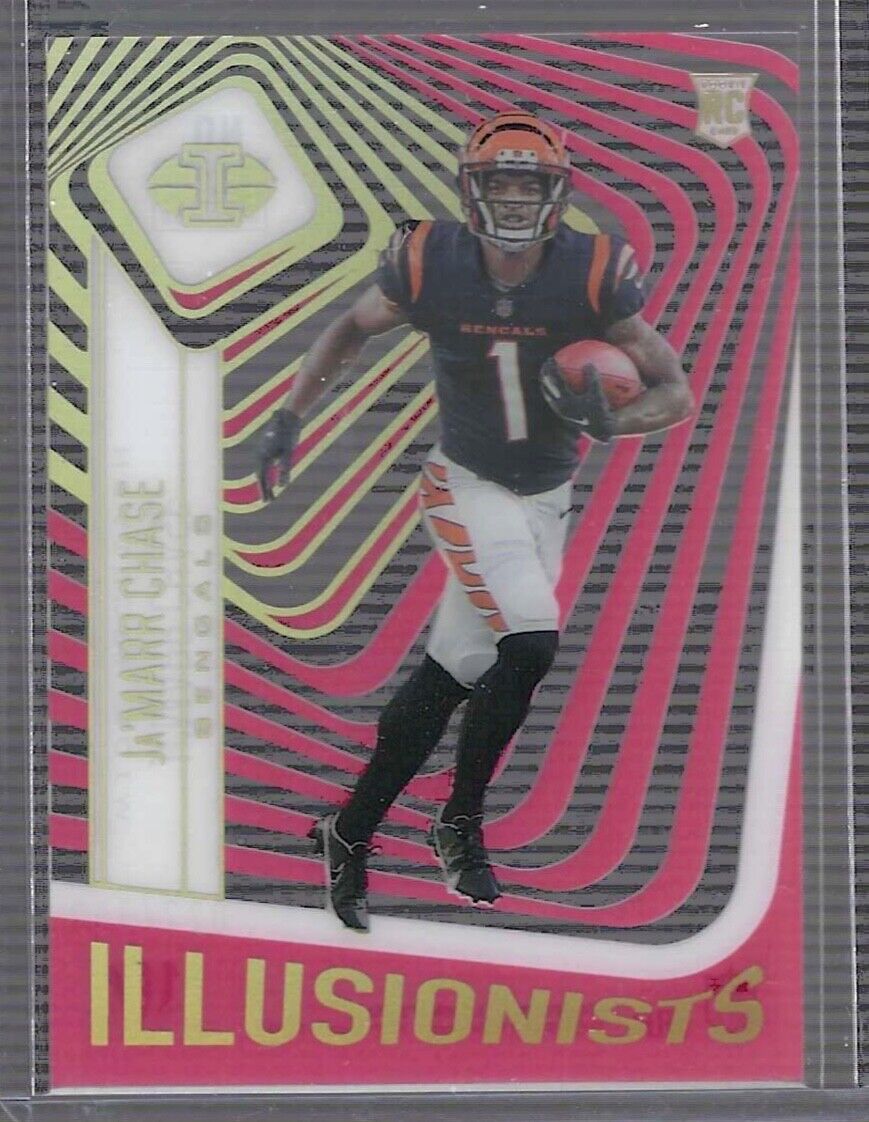 JA'MARR CHASE 2021 PANINI ILLUSIONS ILLUSIONISTS RED ROOKIE RC #D 72/399