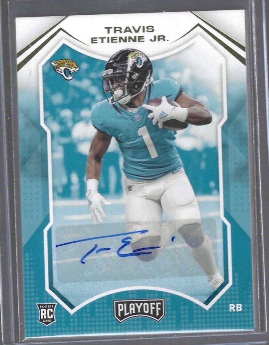 TRAVIS ETIENNE JR 2021 PANINI PLAYOFF ROOKIE AUTO RC #212