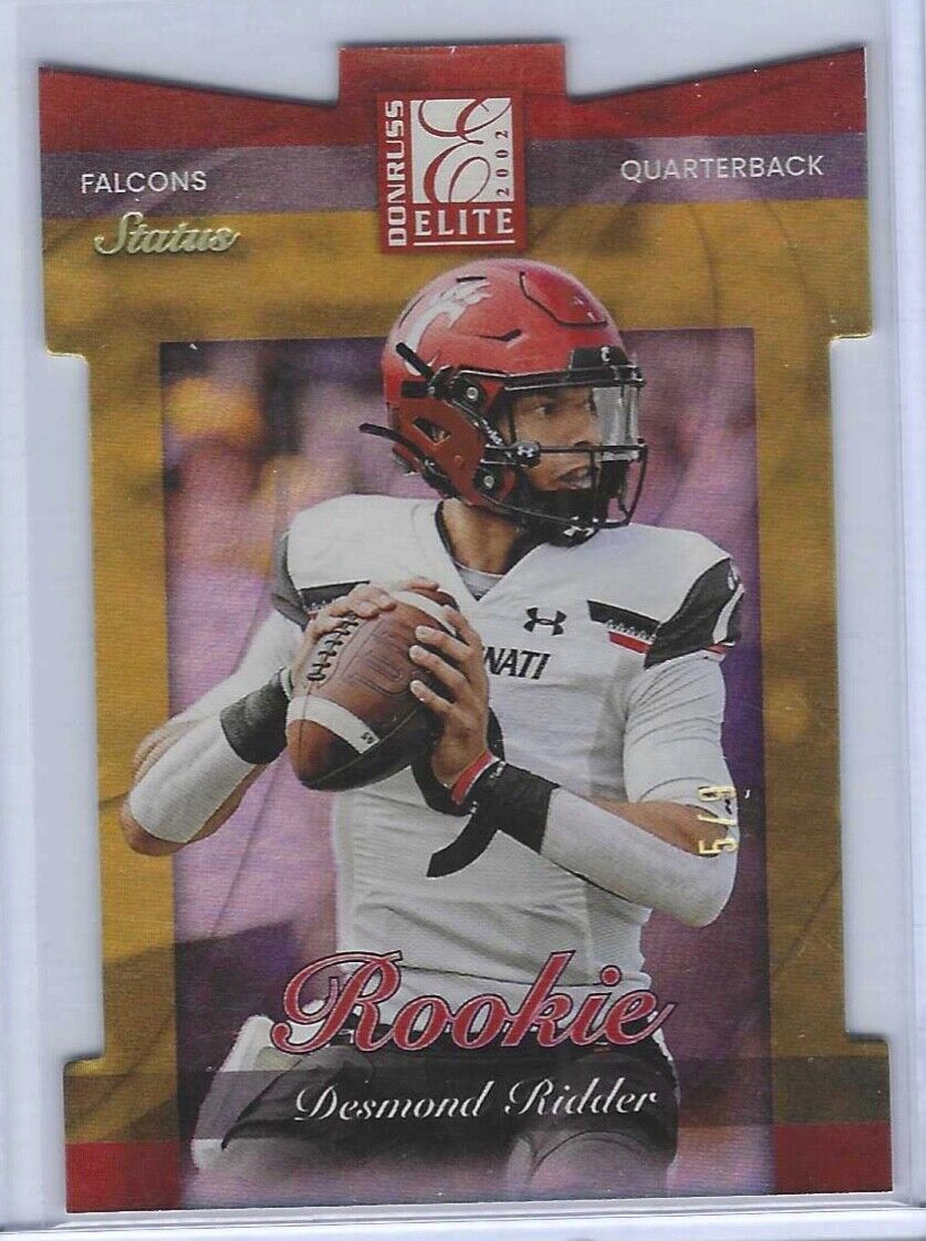 DESMOND RIDDER 2022 PANINI DONRUSS ELITE 02 THROWBACK GOLD FOIL DIE CUT RC #D /9