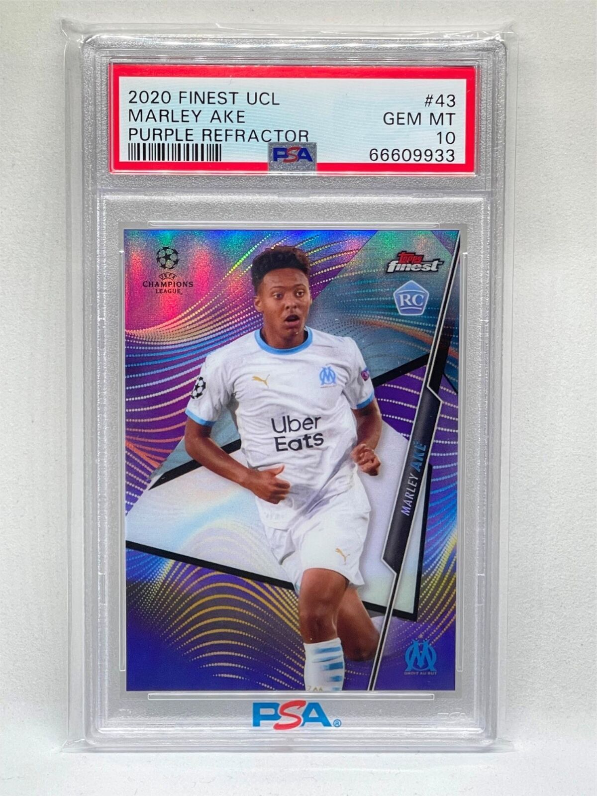 MARLEY AKE 2020 TOPPS FINEST PURPLE REFRACTOR RC #D 196/250 PSA 10 GEM POP 1/1