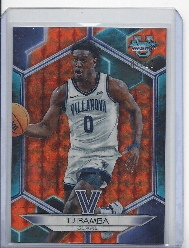 TJ BAMBA 2023 BOWMANS BEST ORANGE GEOMETRIC REFRACTOR #D 7/25