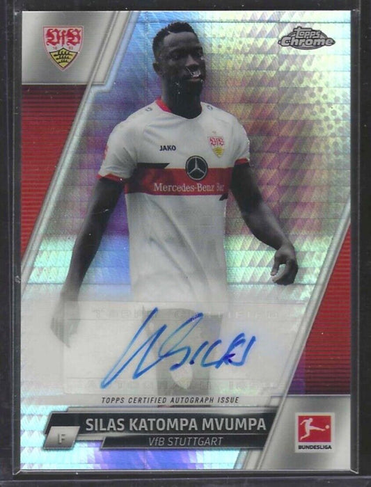 SILAS KATOMPA MVUMPA 2021-22 TOPPS CHROME PRISM REFRACTOR AUTO #D 079/175
