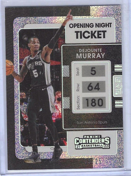 DEJOUNTE MURRAY 2021-22 PANINI CONTENDERS OPENING DAY TICKET SPARKLE #D 09/25