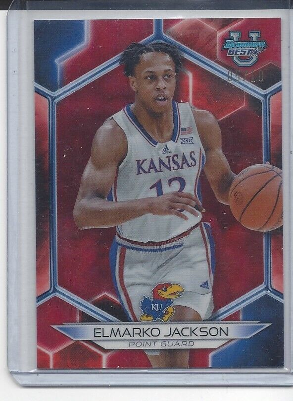 ELMARKO JACKSON 2023 BOWMANS BEST RED KANSAS REFRACTOR #D 5/10
