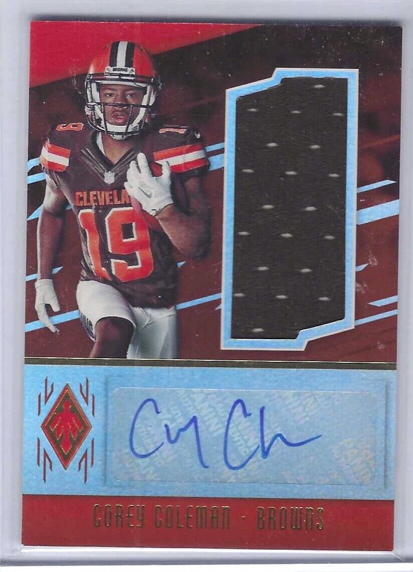 COREY COLEMAN 2016 PANINI PHOENIX ROOKIE PATCH AUTO RC #D /99