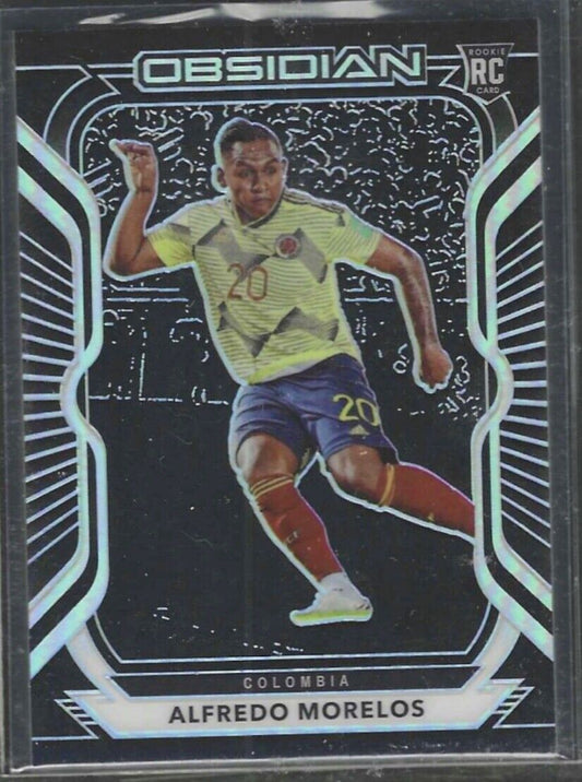 ALFREDO MORELOS 2020-21 PANINI OBSIDIAN TRUE ROOKIE RC #D 031/195