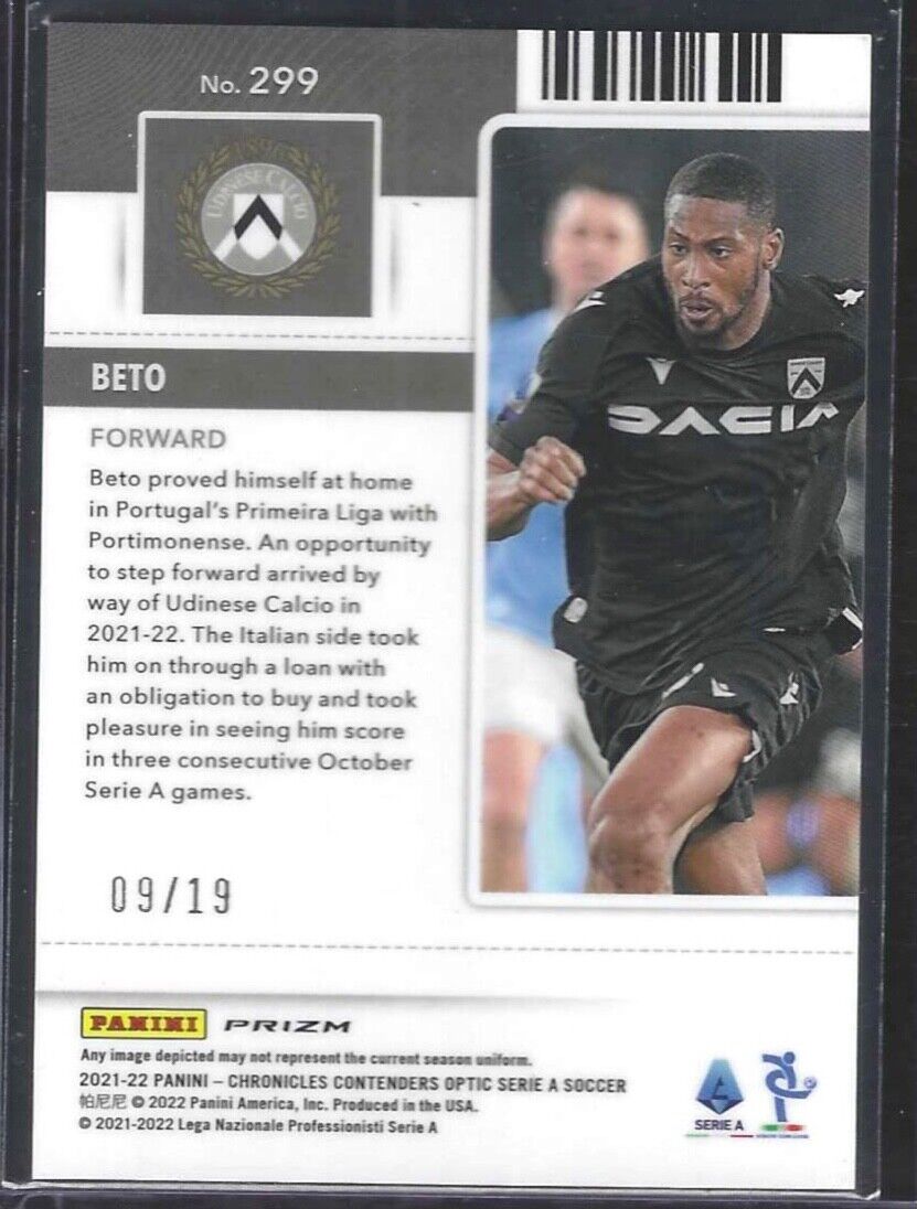 BETO 2021-22 PANINI CHRONICLES OPTIC CONTENDERS PINK WAVE PRIZM RC #D 09/19