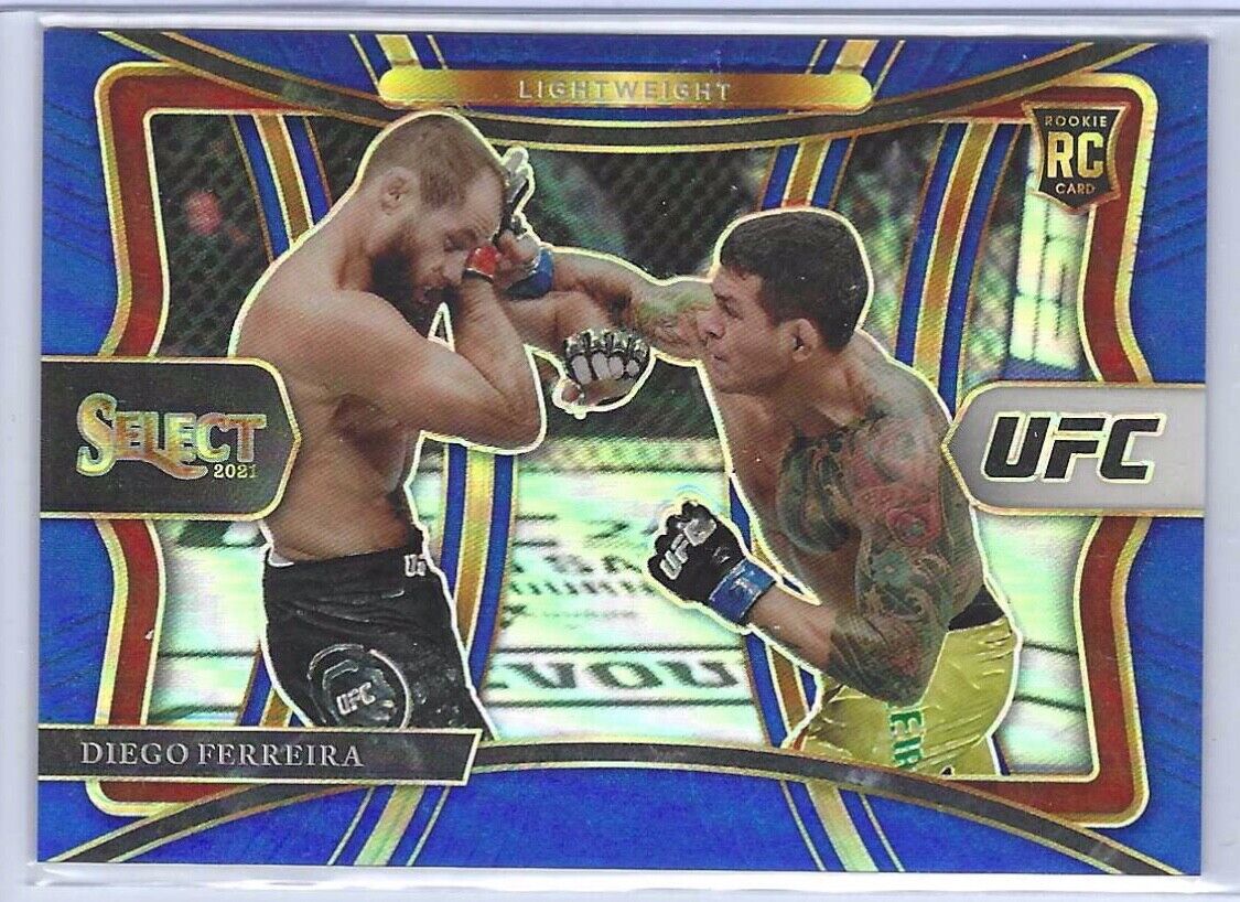 DIEGO FERREIERA 2021 SELECT UFC PREMIER LEVEL LIGHTWEIGHT BLUE PRIZM RC #D 26/49