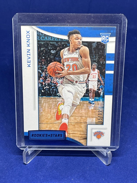 KEVIN KNOX 2018-19 PANINI ROOKIES AND STARS BLUE ROOKIE RC #D 95/99