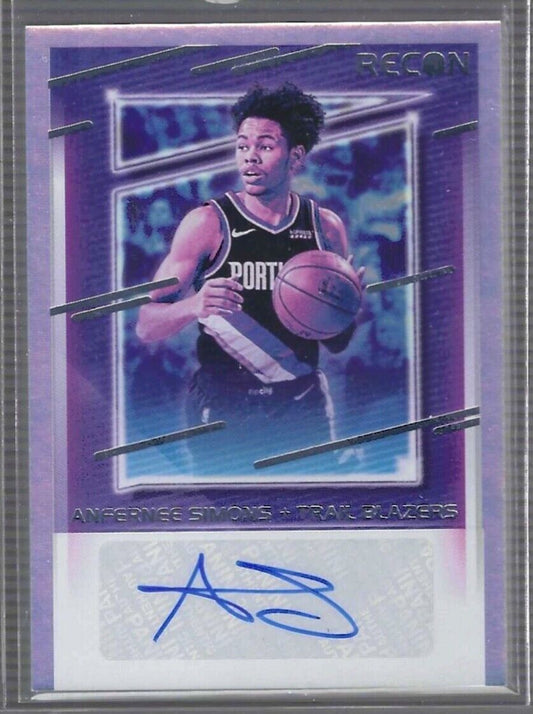ANFERNEE SIMONS 2020-21 PANINI RECON AUTO #RS-ANF