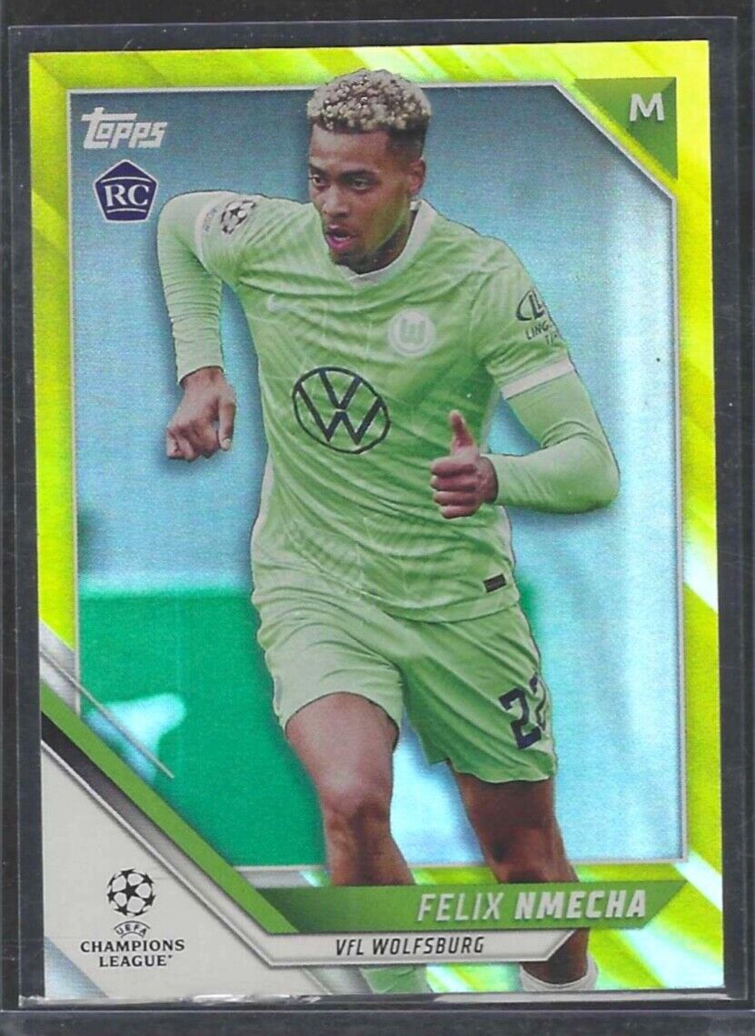 FELIX NMECHA 2021-22 TOPPS UEFA YELLOW FOIL ROOKIE RC #D 240/250