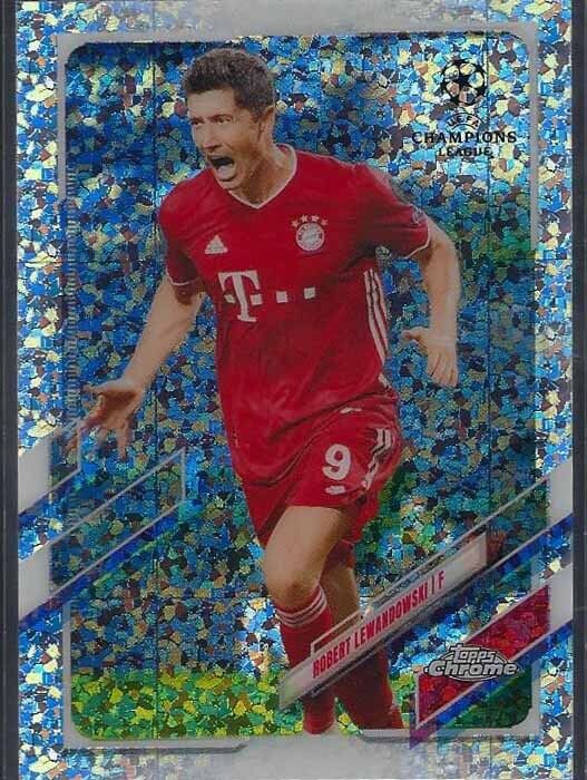 ROBERT LEWANDOWSKI 20-21 TOPPS CHROME CHAMPIONS LEAGUE SPECKLE DIAMOND REFRACTOR