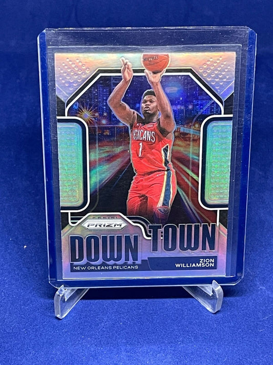 ZION WILLIAMSON 2020-21 PANINI PRIZM DOWNTOWN SILVER PRIZM #25