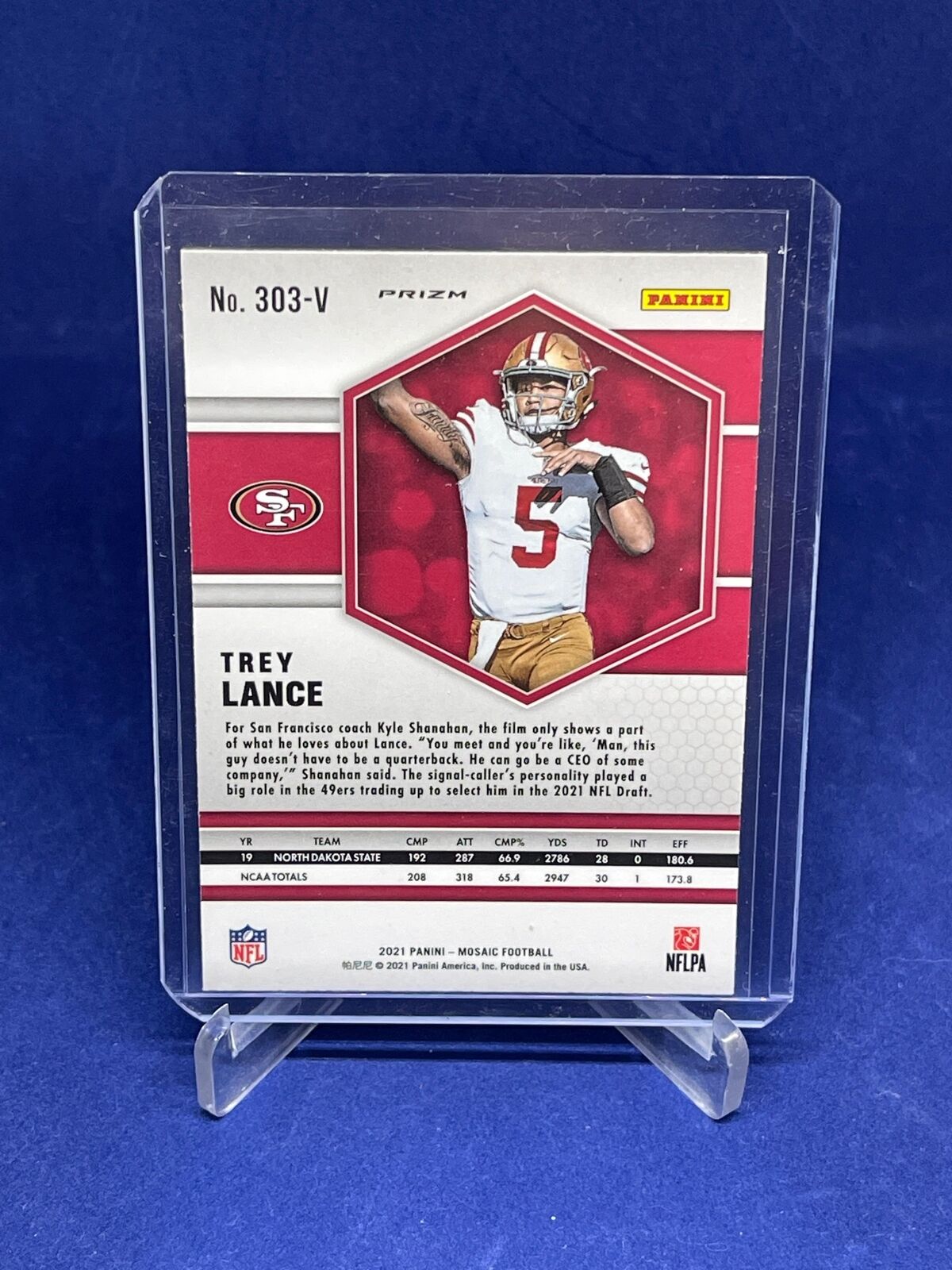 TREY LANCE 2021 PANINI MOSAIC SILVER PRIZM PHOTO VARIATION ROOKIE SP RC