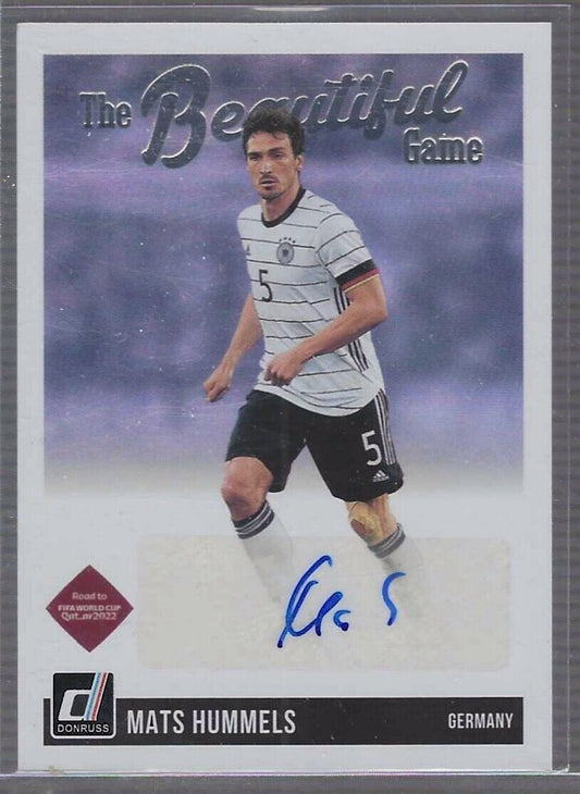 MATS HUMMELS 2021-22 PANINI DONRUSS THE BEAUTIFUL GAME GERMANY AUTO #BG-MH