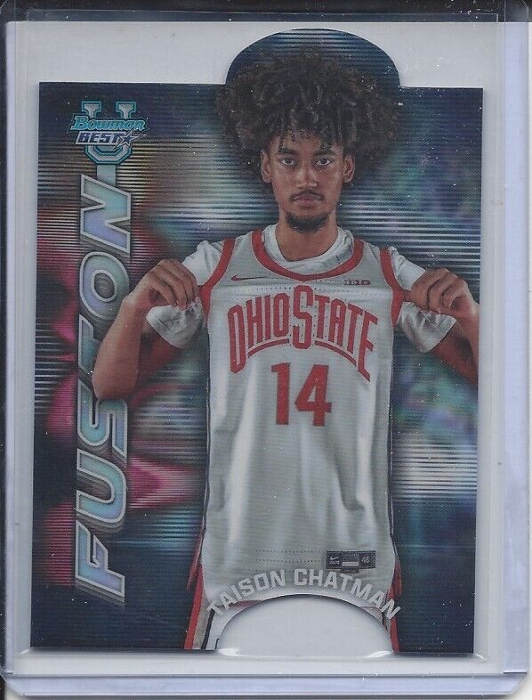 TAISON CHATMAN DEVIN ROYAL 2023 BOWMANS BEST FUSION DIE CUT REFRACTOR SSP #14