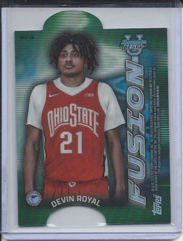 TAISON CHATMAN DEVIN ROYAL 2023 BOWMANS BEST FUSION DIE CUT REFRACTOR SSP #14