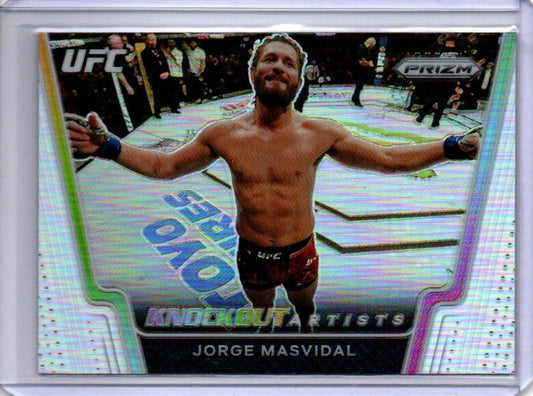 JUSTIN GAETHJE 2021 PANINI PRIZM UFC KOCKOUT ARTISTS SILVER PRIZM #19