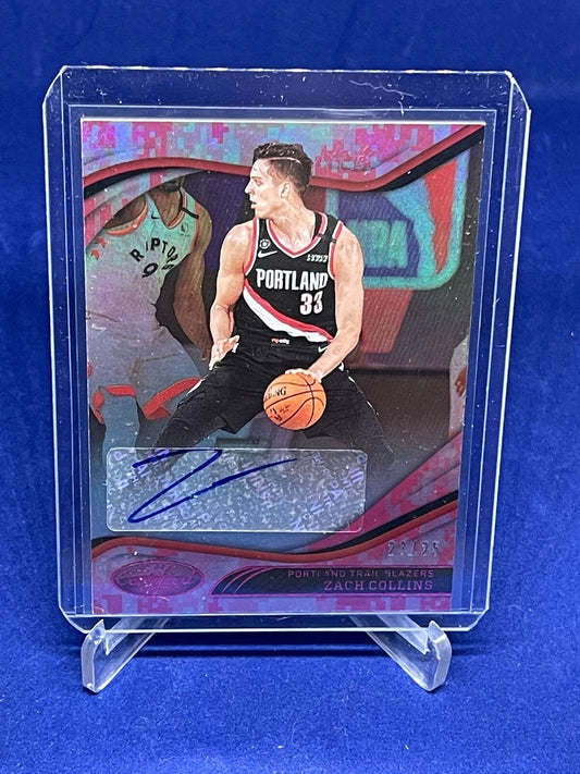 ZACH COLLINS 2020-21 PANINI CERTIFIED PINK CAMO AUTO #D 23/25