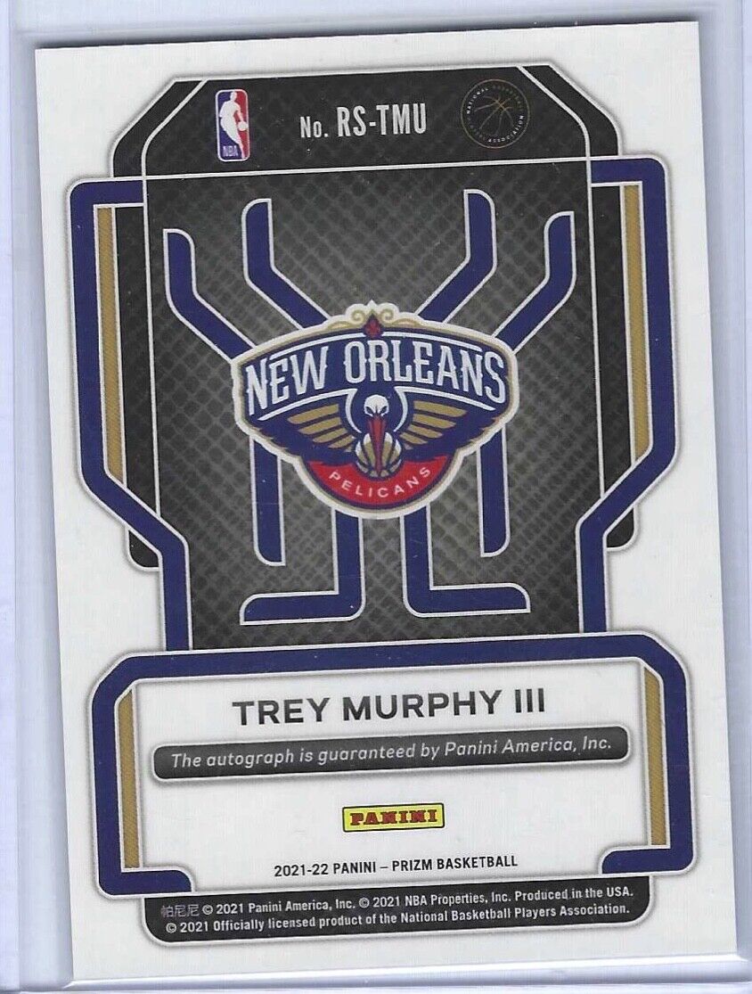TREY MURPHY III 2021-22 PANINI PRIZM ROOKIE AUTO RC #RS-TMU