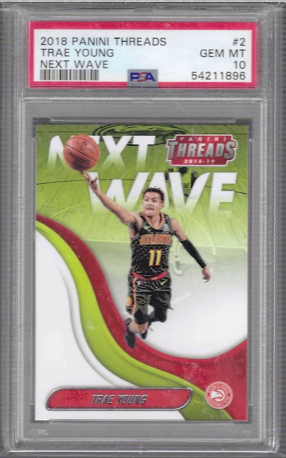TRAE YOUNG 2018 PANINI THREADS NEXT WAVE ROOKIE RC PSA 10 GEM MINT