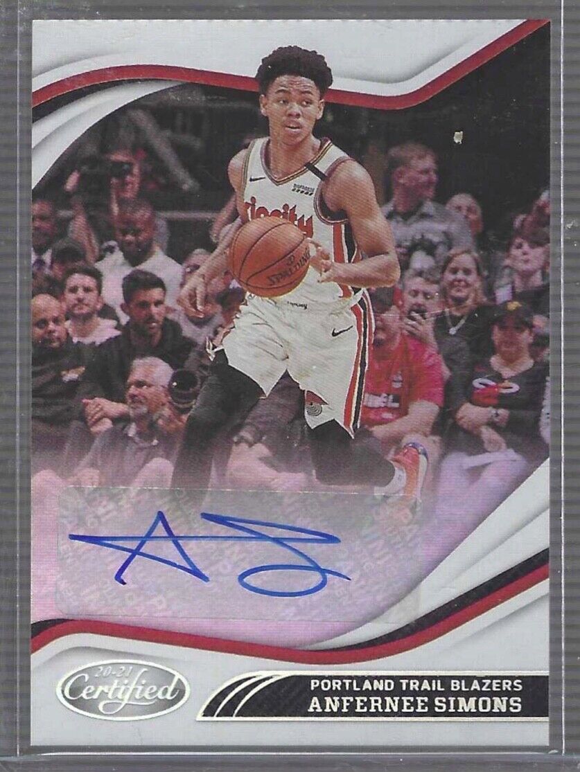 ANFERNEE SIMONS 2020-21 PANINI CERTIFIED FOIL AUTO #CS-ASM