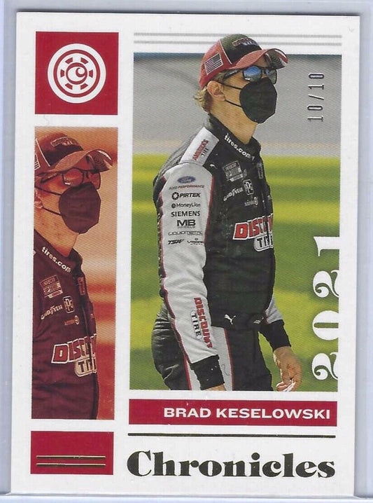 BRAD KESELOWSKI 2021 PANINI CHRONICLES GOLD #D 10/10