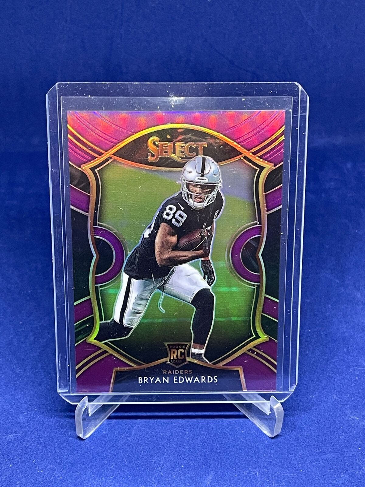BRYAN EDWARDS 2020 PANINI SELECT CONCOURSE PURPLE PRIZM ROOKIE RC #D 10/75