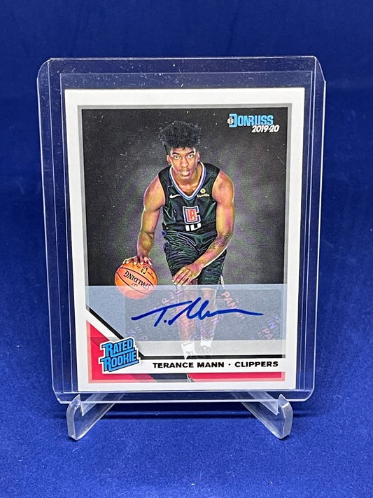 TERANCE MANN 2019-20 PANINI DONRUSS RATED ROOKIE AUTO RC #242