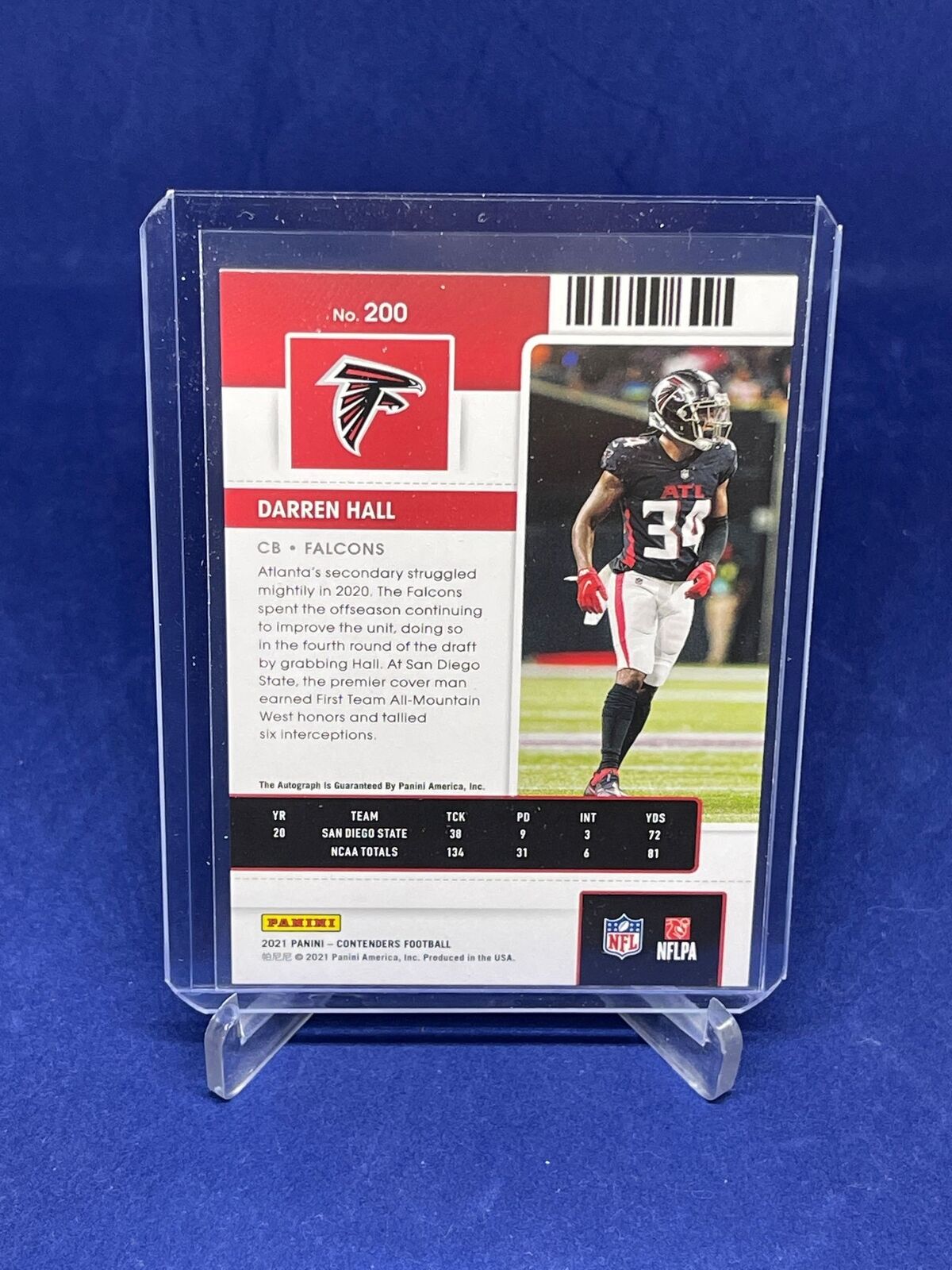 DARREN HALL 2021 PANINI CONTENDERS CHAMPIONSHIP TICKET AUTO ROOKIE RC #D 21/49