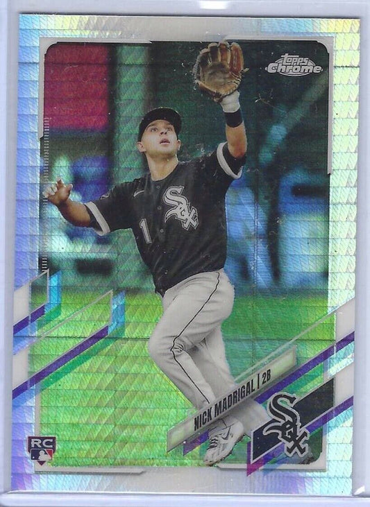 NICK MADRIGAL 2021 TOPPS CHROME PRISM HYPER REFRACTOR RC #79