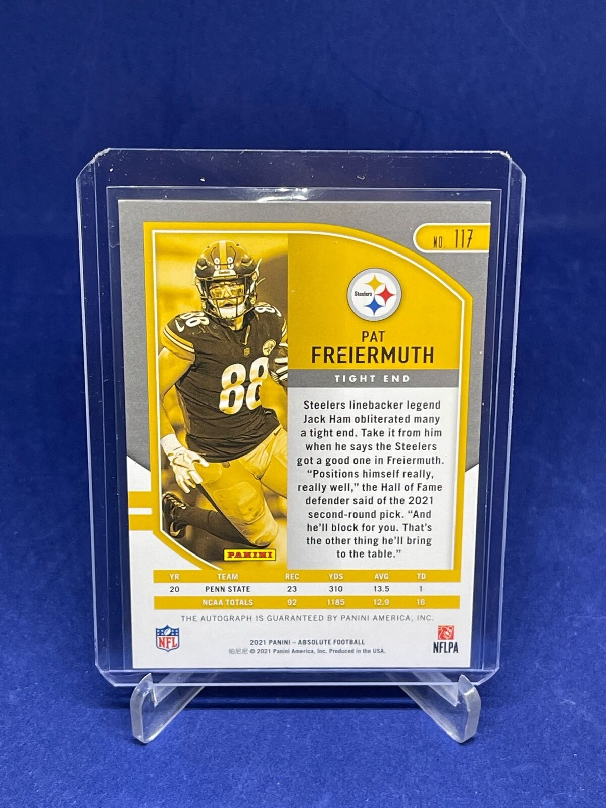 PAT FREIERMUTH 2021 PANINI ABSOLUTE ROOKIE AUTO RC #117