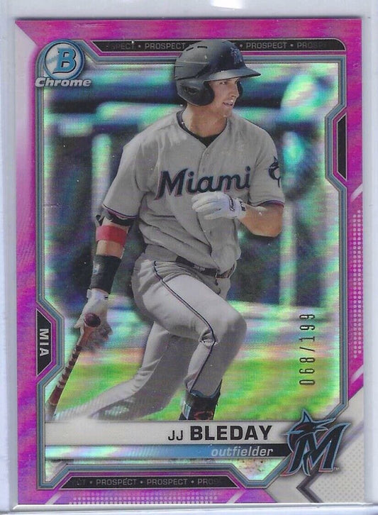 JJ BLEDAY 2021 BOWMAN CHROME PINK REFRACTOR PROSPECT #D 068/199