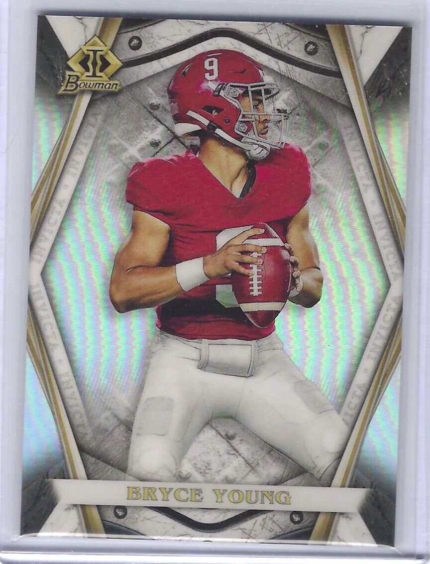 BRYCE YOUNG 2022 TOPPS BOWMAN UNIVERSITY INVICTA REFRACTOR ROOKIE RC #BI-3