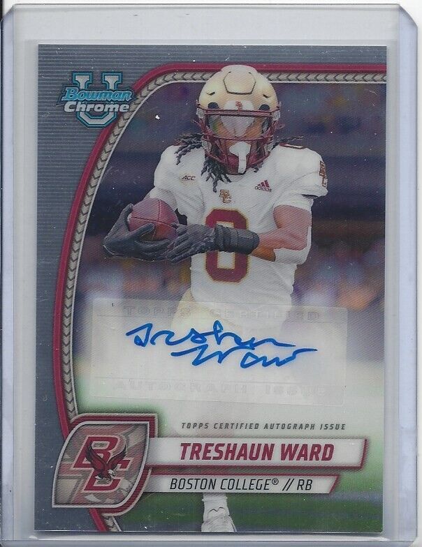 TRESHAUN WARD 2024 BOWMAN CHROME UNIVERSITY BOSTON COLLEGE AUTO
