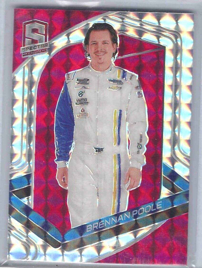 BRENNAN POOLE 2021 PANINI CHRONICLES SPECTRA RACING RED PRIZM #D 24/49