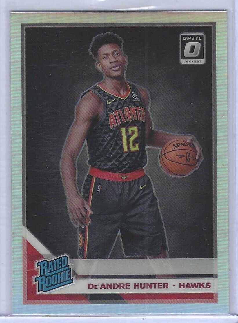 DE'ANDRE HUNTER 2019-20 PANINI DONRUSS OPTIC SILVER HOLO RATED ROOKIE RC #198
