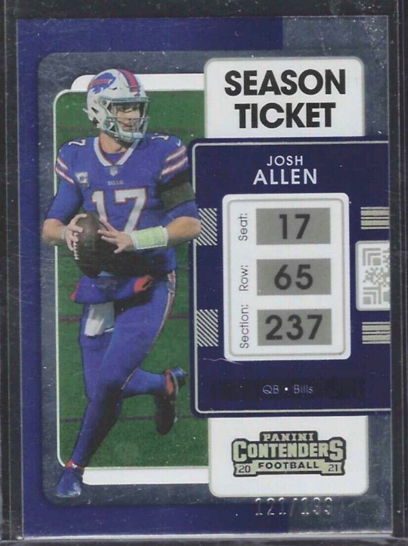 JOSH ALLEN 2021 PANINI CONTENDERS SILVER FOIL SEASON TICKET #D 121/199