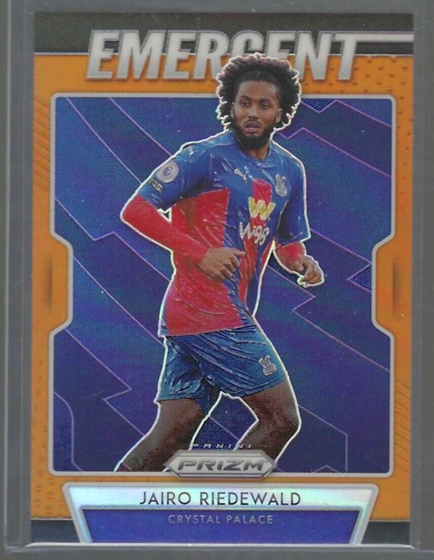 JAIRO RIEDEWALD 2020-21 PANINI PRIZM EPL ORANGE PRIZM EMERGENT #D 19/25