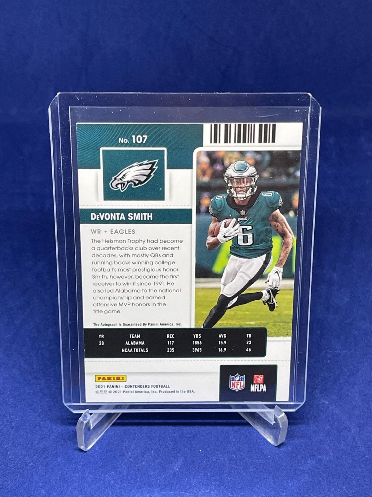 DEVONTA SMITH 2021 PANINI CONTENDERS ROOKIE TICKET AUTO SP RC #107