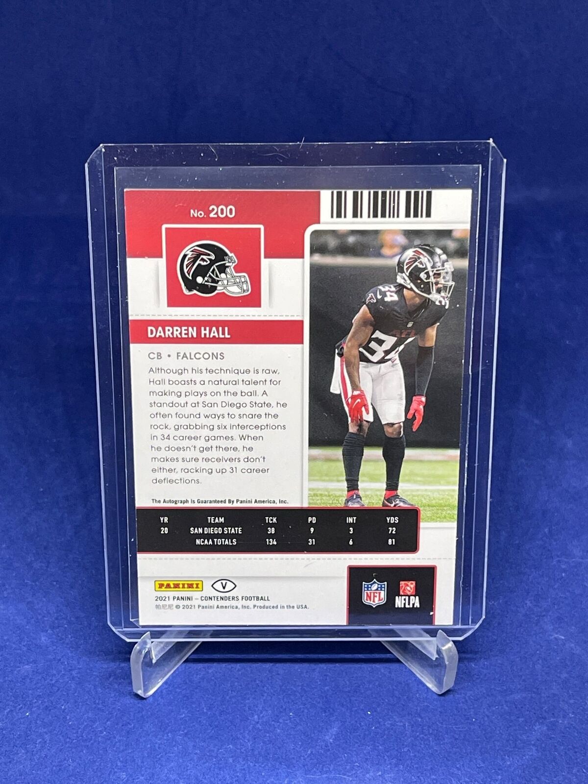 DARREN HALL 2021 PANINI CONTENDERS ROOKIE TICKET AUTO VARIATION RC #200